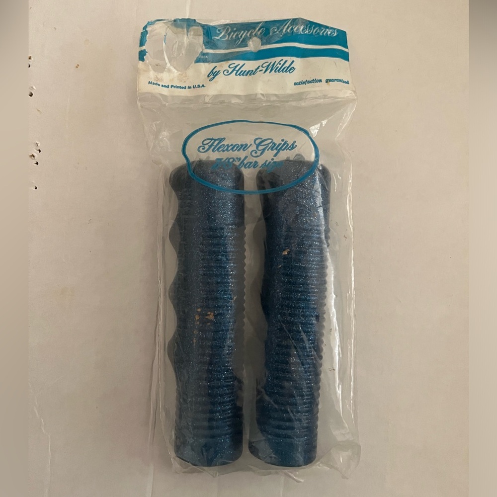 Bicycle grips. Glittery blue. 7/8” bar size.
